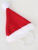 Costume Père Noël à Brodure Boutonnée en Laine - Rouge L