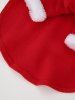 Costume Père Noël à Brodure Boutonnée en Laine - Rouge XL