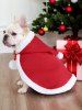 Cape à Capuche en Molleton pour Fête de Noël - Rouge M
