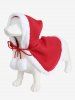 Cape à Capuche en Molleton pour Fête de Noël - Rouge M