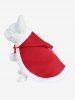 Cape à Capuche en Molleton pour Fête de Noël - Rouge M