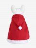 Cape à Capuche en Molleton pour Fête de Noël - Rouge M
