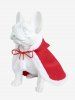Cape à Capuche en Molleton pour Fête de Noël - Rouge L