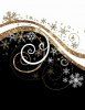 Mini Robe Ligne A Flocon de Neige Imprimée Panneau en Fausse Fourrure à Paillettes - Noir XL | États-Unis 16
