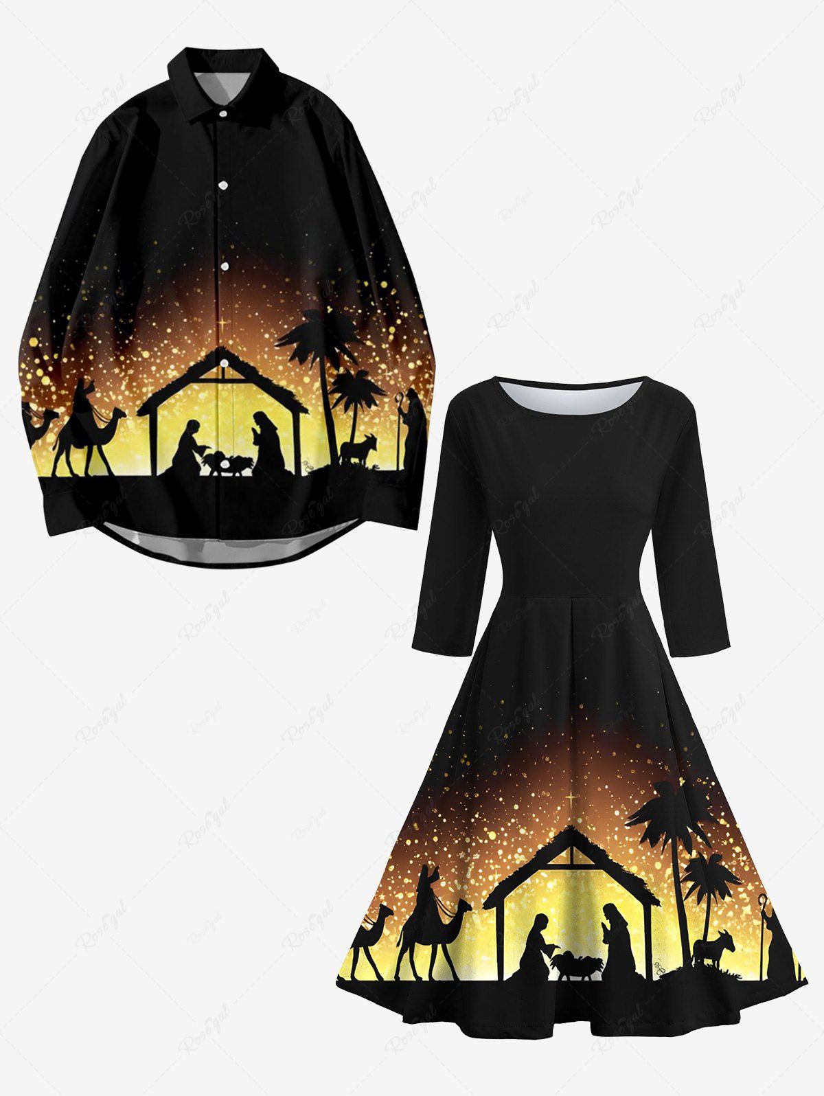 Ensemble Nikini Irrégulier pour Sapin de Noël Grande Taille Noir 