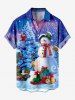 Christmas Tree Snowman Snowflake Bird Rabbit Print Plus Size Matching Outfit For Couples -  