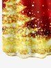 Plus Size Christmas Tree Star Ombre Sparkling Sequin Glitter 3D Print Buttons Pocket Shirt For Men -  