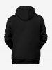 Plus Size Christmas Snowflake Snowman Letters Plaid Hat Scarf Print Pullover Long Sleeves Hoodie For Men -  