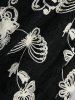 Plus Size Butterfly Embroidery Lace Trim Lace-up Grommets Buckle Asymmetrical Tank Dress -  