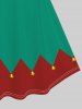 Christmas Bells Candy Elf Costume Print Plus Size Matching Outfit For Couples -  