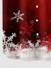 Plus Size Christmas Snowflake Ombre Galaxy Print Button Pocket Shirt For Men -  