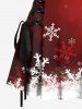 Christmas Snowflake Ombre Galaxy Print Lace Up A LIne Tank Dress -  