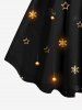 Plus Size Christmas Ball Star Snowflake Bell Print A Line Tank Dress -  