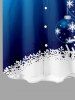 Plus Size Christmas Ball Ombre Snowflake Print Button Pocket Shirt For Men -  