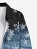 Chemise Ombré Flocon de Neige de Noël Imprimé avec Poche de Grande Taille pour Homme - Multi-A M