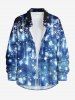 Christmas Snowflake Glitter 3D Print Plus Size Matching Outfit For Couples -  