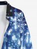 Christmas Snowflake Glitter 3D Print Plus Size Matching Outfit For Couples -  