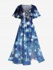 Christmas Snowflake Glitter 3D Print Plus Size Matching Outfit For Couples -  