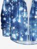 Christmas Snowflake Glitter 3D Print Plus Size Matching Outfit For Couples -  