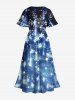 Christmas Snowflake Glitter 3D Print Plus Size Matching Outfit For Couples -  