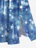 Christmas Snowflake Glitter 3D Print Plus Size Matching Outfit For Couples -  