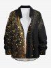 Christmas Star Sparkling Sequin Glitter 3D Print Plus Size Matching Outfit For Couples -  