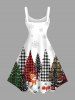 Robe Débardeur Imprimé Élément de Noël Grande Taille - Multi-A 3X