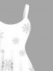Robe Débardeur Imprimé Élément de Noël Grande Taille - Multi-A 3X
