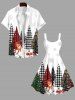 Robe Débardeur Imprimé Élément de Noël Grande Taille - Multi-A 3X