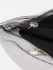 Square Neck Flowers Embroidery Mesh Long Sleeve Vintage Dress -  
