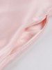 Robe Vintage à Bretelle en Couleur Unie à Ourlet en Dentelle - Rose clair XL