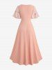 Plus Size Flowers Leaf Print Ruffles Ruched Twist Lettuce Hem High Low Dress -  