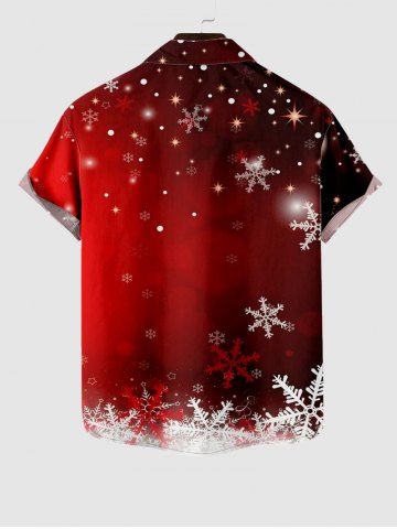 Christmas Snowflake Ombre Galaxy Print Plus Size Matching Set For Couples