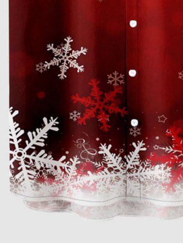 Christmas Snowflake Ombre Galaxy Print Plus Size Matching Set For Couples