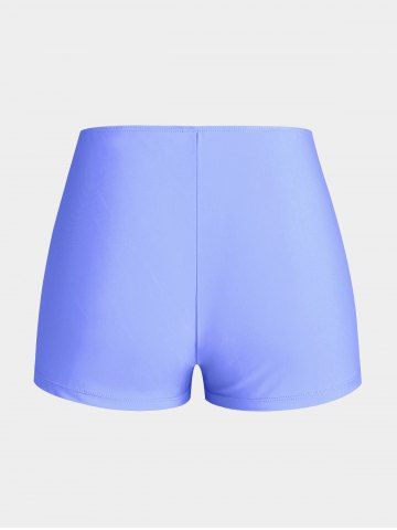 High Waist Rose Print Plus Size & Curve Modest Tankini Swimsuit