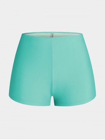 High Waist Rose Print Plus Size & Curve Modest Tankini Swimsuit