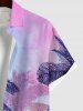 Coconut Tree Ombre Colorblock Sky Print Plus Size Matching Hawaii Beach Outfit For Couples -  