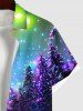 Costume Brillant Grande Taille Imprimé Arbre et Galaxie 3D pour Femme - Multi-A 