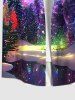 Costume Brillant Grande Taille Imprimé Arbre et Galaxie 3D pour Femme - Multi-A 