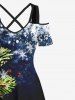 Ensemble Autocollants Décoratifs pour Couples de Flocons de Neige et 6 Pièces Motif Feuilles de Noël Grande-Taille - Multi-A 