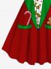 Plus Size Christmas Gingerbread Candy Floral Suit Pattern Print Ugly Funny A Line Tank Dress -  
