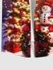 Chemisier avec Boutons à Imprimé Sapins de Noël Sapin Etoiles Flocons de Neige et Poche Grande-Taille pour Hommes - Multi-A 4XL