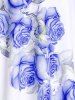 High Waist Rose Print Plus Size & Curve Modest Tankini Swimsuit -  