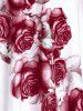 High Waist Rose Print Plus Size & Curve Modest Tankini Swimsuit -  