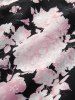 Plus Size Floral Printed Jacquard Split Surplice Glitter Buckle A Line Cami Dress(Adjustable Shoulder Strap) -  