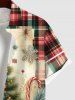 Christmas Tree Ball Floral Snowflake Pine Cones Plaid Print Plus Size Matching Set For Couples -  