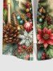 Christmas Tree Ball Floral Snowflake Pine Cones Plaid Print Plus Size Matching Set For Couples -  