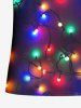 Plus Size Christmas Light Colorful Glitter 3D Print Zipper Polo Shirt For Men -  