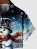 Tenue Trapèze Ombrée Imprimé Dragon et Flocon de Neige de Noël Grande Taille pour Couples - Multi-A 