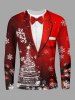 Christmas Tree Snowflake Ombre Galaxy Print Plus Size Matching Outfit For Couples -  